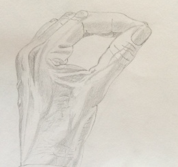 The hand (2). Pencil